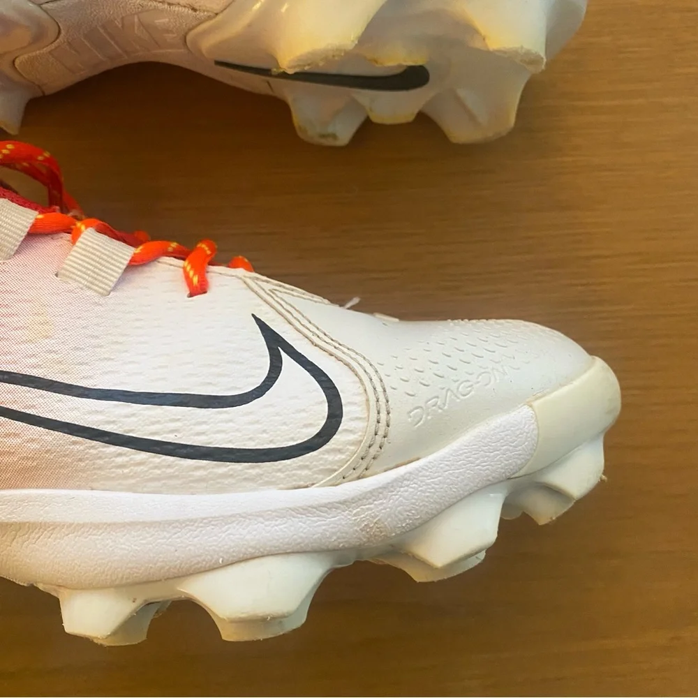 Nike Womens HyperDiamond 4 Pro, Red/ White/ Orange Fire Laces, Sz 7.5 - Picture 11 of 15